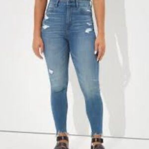 Hollister Blue High Rise Distressed Denim